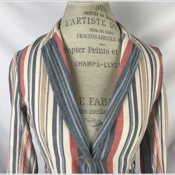 Anthropologie Porridge Beachtown Blazer Striped - Picture 6 of 12